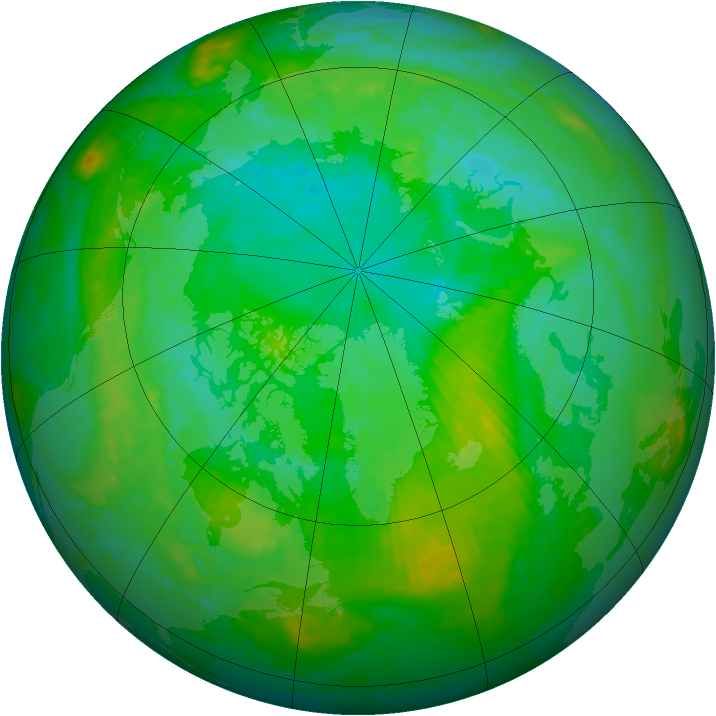 Arctic ozone map for 28 July 2002